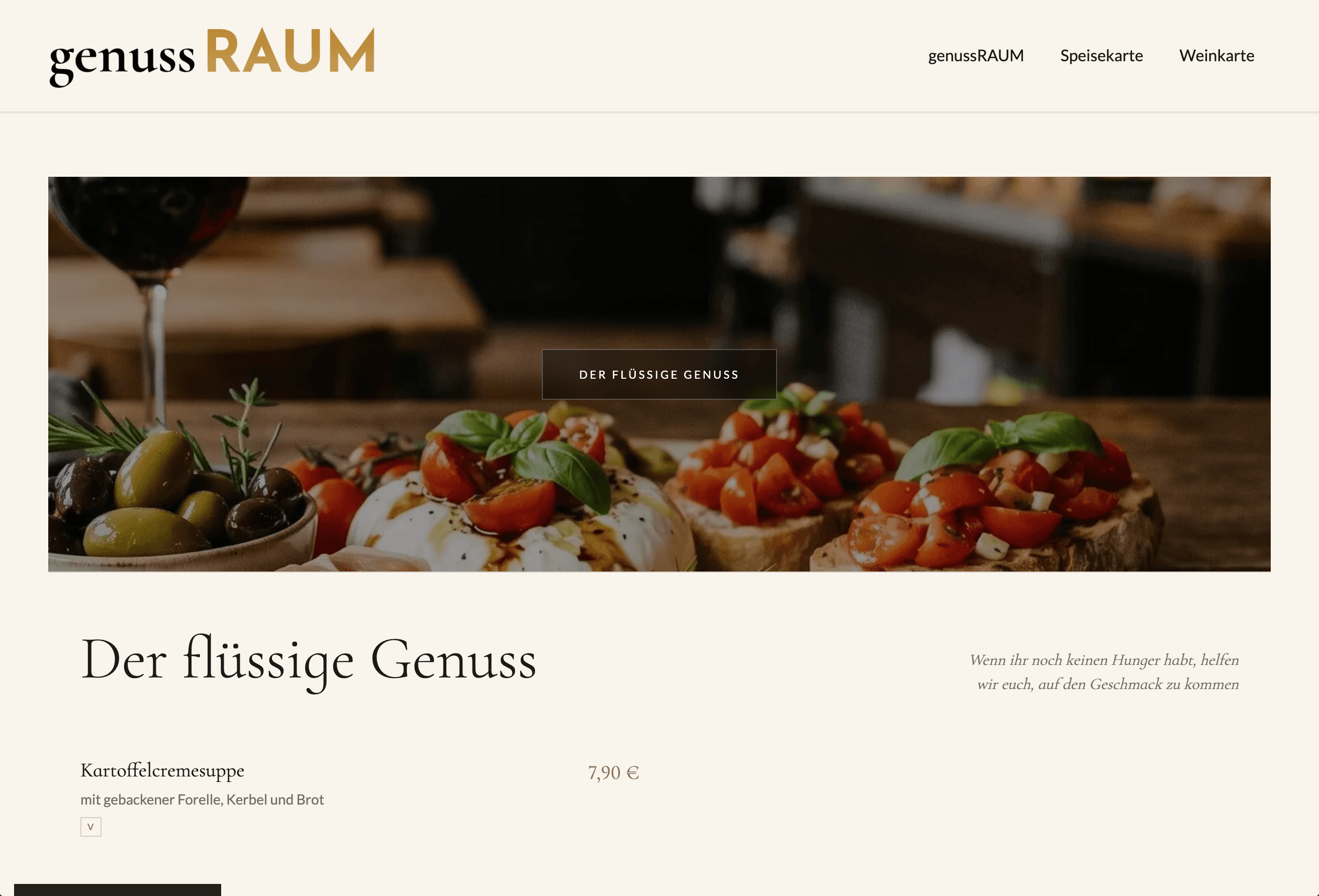 Genussraum website